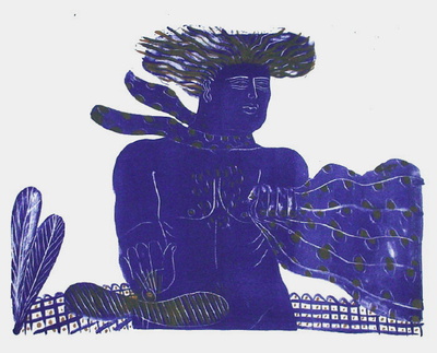Le Foulard Bleu A Pois by Alexandre Fassianos Pricing Limited Edition Print image