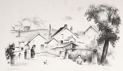 L'entree Du Village by Robert Lotiron Pricing Limited Edition Print image