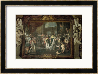 Francis I Touching For The King's Evil At Bologna by Carlo Cignani Pricing Limited Edition Print image
