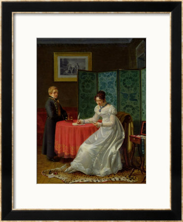 Woman Writing A Letter by Pierre Duval-Lecamus Pricing Limited Edition Print image