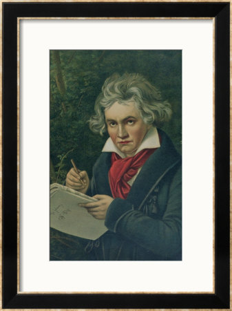 Ludwig Van Beethoven, 19Th Century by Josef Karl Stieler Pricing Limited Edition Print image