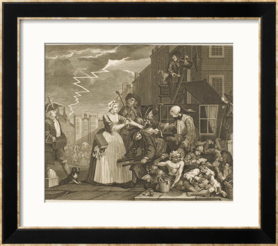 The Rake's Progress 4. Arrested For Debt In Whitehall As He Is On His Way To Court by William Hogarth Pricing Limited Edition Print image