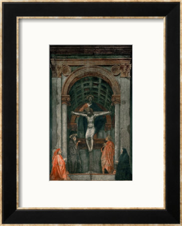 The Holy Trinity, Fresco by Masaccio Pricing Limited Edition Print image
