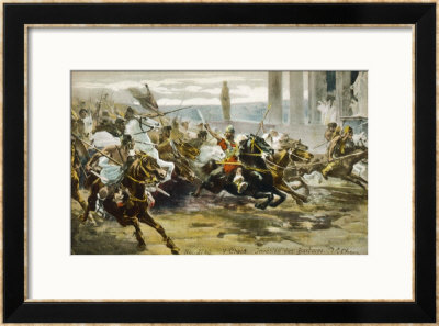 The Fall Of Rome Alaric's Visigoths Ride Exuberantly Into Rome by V. Checa Pricing Limited Edition Print image