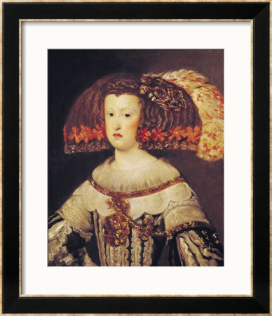 Portrait Of Queen Maria Anna Of Spain by Diego Velazquez Pricing Limited Edition Print image