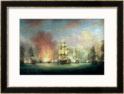 The Moonlight Battle: The Battle Off Cape St. Vincent, 16Th January 1780 by Richard Paton Pricing Limited Edition Print image