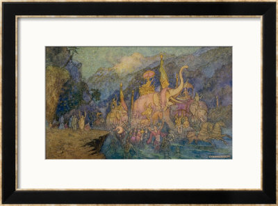 Heroes Rise From Ganges by Warwick Goble Pricing Limited Edition Print image