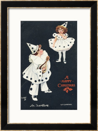 An Overture, Boy And Girl In Pierrot Costume Take A Fancy To One Another by H.D. Sandford Pricing Limited Edition Print image