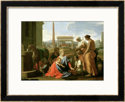 The Rest On The Flight Into Egypt by Nicolas Poussin Pricing Limited Edition Print image