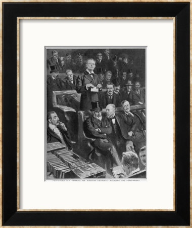 Winston Churchill Criticising Old Friends by Sidney Hall Pricing Limited Edition Print image