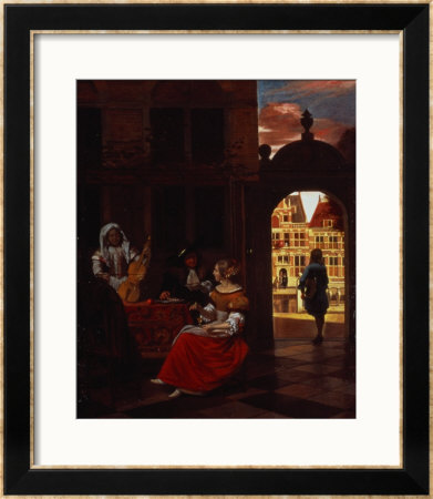 A Musical Party, 1677 by Pieter De Hooch Pricing Limited Edition Print image