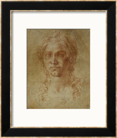 Female Idealized Head, 1520-1530 by Michelangelo Buonarroti Pricing Limited Edition Print image