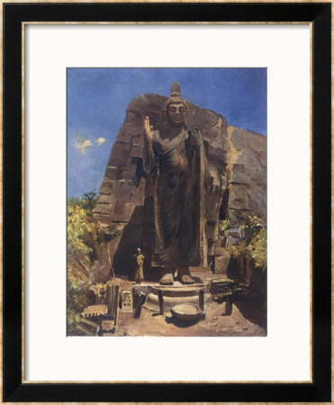 Buddha Siddhartha Gautama A Statue Of Buddha In Ceylon by Allen Stewart Pricing Limited Edition Print image