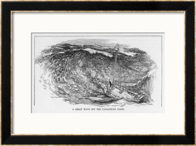 Joshua Slocum Encounters A Huge Wave Off Patagonia In The Course Of His Solo Circumnavigation by Thomas Fogarty Pricing Limited Edition Print image