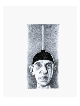 Man With Plunger On His Head by M. K. Perker Pricing Limited Edition Print image