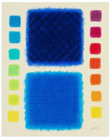 Farb-Duett Blau/Blau, C.2005 by Heinz Mack Pricing Limited Edition Print image