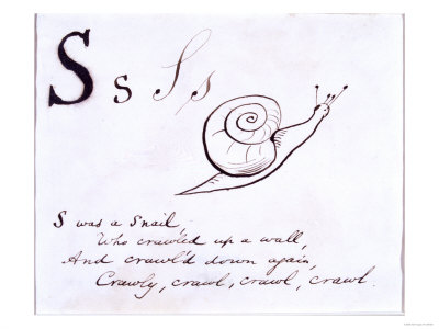 The Letter S Of The Alphabet, C.1880 Pen And Indian Ink by Edward Lear Pricing Limited Edition Print image