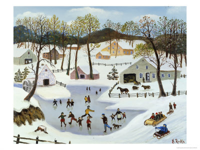 Skating On The Pond by Konstantin Rodko Pricing Limited Edition Print image