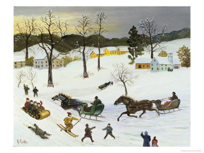 Sleighing In The Snow by Konstantin Rodko Pricing Limited Edition Print image