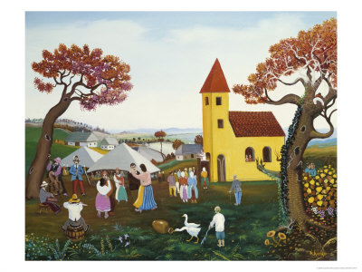 Dancing Outside The Church by Konstantin Rodko Pricing Limited Edition Print image