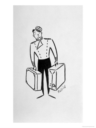 Two Bag Bellhop by Rollin Mcgrail Pricing Limited Edition Print image