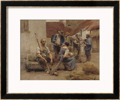 Paying The Harvesters, 1882 by Léon Augustin L'hermitte Pricing Limited Edition Print image