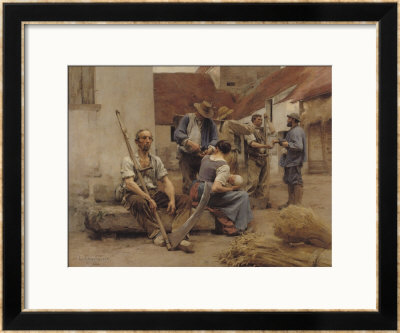 Paying The Harvesters, 1882 by Leon Augustin L'hermitte Pricing Limited Edition Print image