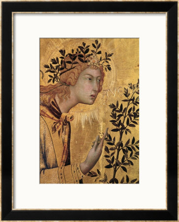 The Annunciation With St. Margaret And St. Asano, Detail Of The Archangel Gabriel, 1333 by Simone Martini Pricing Limited Edition Print image
