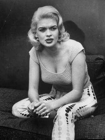 Jane Mansfield Posing With Bodacious Intensity by Peter Stackpole Pricing Limited Edition Print image