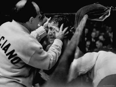 First Aid Is Administered By Charlie Goldman To Rocky Marciano by Eliot Elisofon Pricing Limited Edition Print image