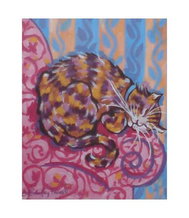 Tabby On A Chair by Fay Powell Pricing Limited Edition Print image