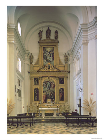 Interior View Showing The Main Altarpiece by El Greco Pricing Limited Edition Print image
