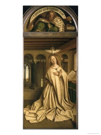Virgin Annunciate, From The Exterior Of The Right Panel Of The Ghent Altarpiece, 1432 by Hubert Eyck Pricing Limited Edition Print image