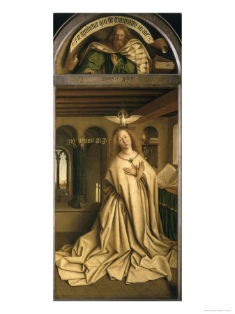 Virgin Annunciate, From The Exterior Of The Right Panel Of The Ghent Altarpiece, 1432 by Hubert Eyck Pricing Limited Edition Print image