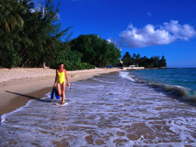 Woman At Beach, Barbados by Lee Foster Pricing Limited Edition Print image