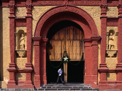 Entrance Of Templo De La Tercera Orden De San Francisco, Built In 18Th Century, Cuernavaca, Mexico by Bill Wassman Pricing Limited Edition Print image
