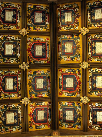 Close Detail Of Duke Humphries Library Ceiling, Oxford, England by Jon Davison Pricing Limited Edition Print image
