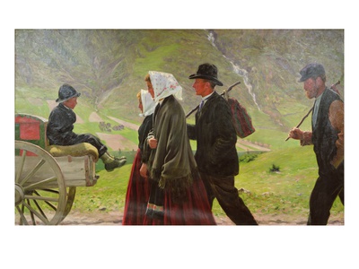Emigrants, 1900 (Oil On Canvas) by Gustav Wentzel Pricing Limited Edition Print image