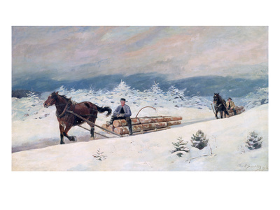 Timber Carriage, 1902 (Oil On Canvas) by Elisabeth Sinding Pricing Limited Edition Print image
