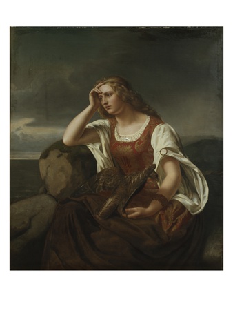 Ingeborg By The Ocean, 1845 (Oil On Canvas) by Fritz Jensen Pricing Limited Edition Print image