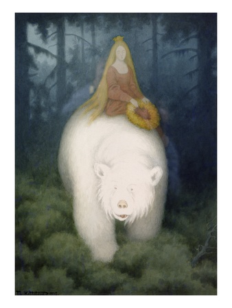 White Bear King Valemon, 1912 (W/C On Paper) by Theodor Severin Kittelsen Pricing Limited Edition Print image