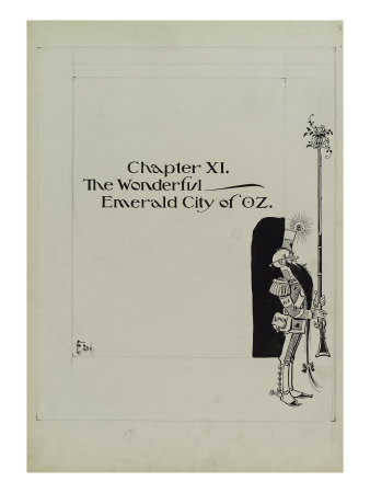 Chapter Xi, The Wonderful Emerald City Of Oz by William W. Denslow Pricing Limited Edition Print image