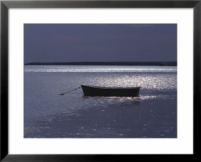 Moored Boat In The Moonlight, Nova Scotia by Keith Levit Pricing Limited Edition Print image