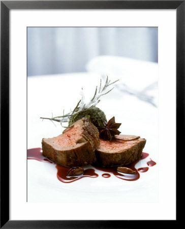 Beef Fillet With Kale And Port Jus by Michael Boyny Pricing Limited Edition Print image