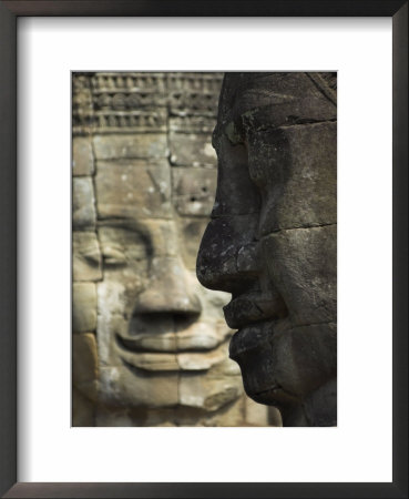 Stone Statuary Of Human Faces, Ta Prohm Temple, Angkor, Siem Reap by Eitan Simanor Pricing Limited Edition Print image