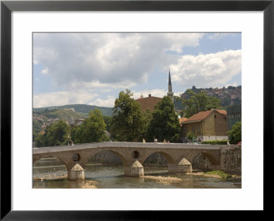 The Latin Bridge (Latinska Cuprija), Across River Miljacka, Sarajevo, Bosnia, Bosnia-Herzegovina by Graham Lawrence Pricing Limited Edition Print image