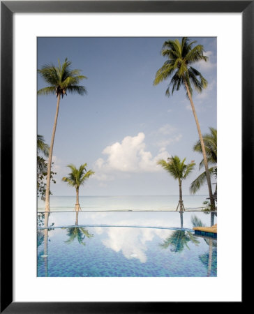 Palm Trees And Swimming Pool, Ko Chang, Kho Chang Island, Thailand by Gavriel Jecan Pricing Limited Edition Print image