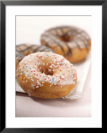 Doughnuts With Sugar Pearls And With Chocolate Icing by Alexander Feig Pricing Limited Edition Print image