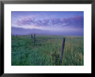 Fenceline Near Jefferson River And Tobacco Root Mountains, Silver Star, Montana, Usa by Chuck Haney Pricing Limited Edition Print image