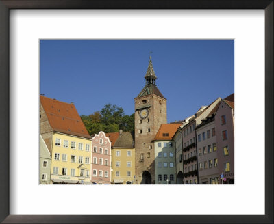 Schmalzturm (Lard Tower) And Town Houses, Hauptplatz, Landsberg Am Lech, Bavaria (Bayern), Germany by Gary Cook Pricing Limited Edition Print image